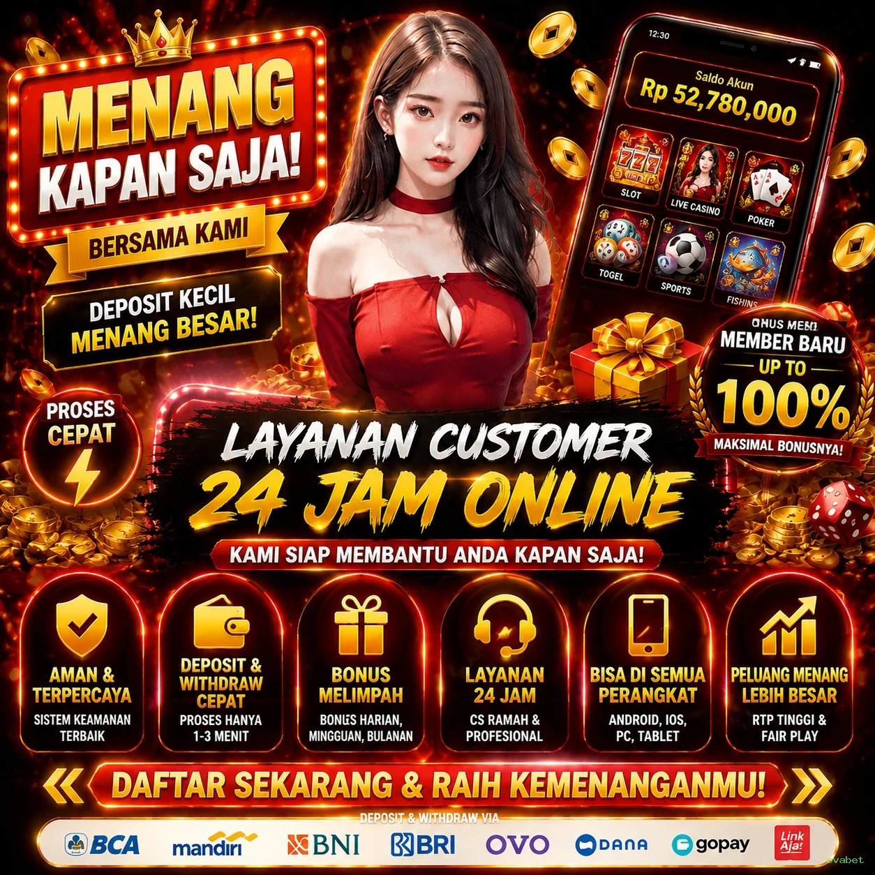Ikon aplikasi ovabet resmi